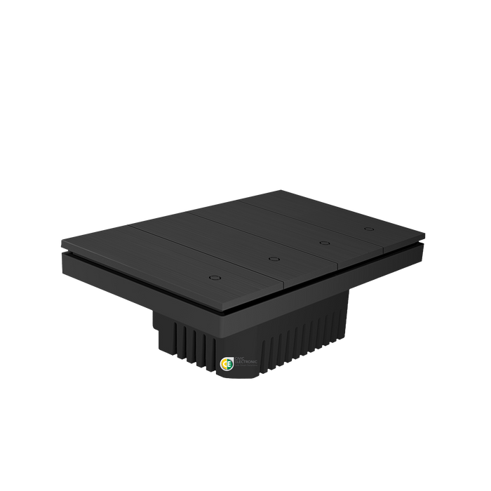 Konec Smart Switch Floating Button 4G Brushed Metal Black