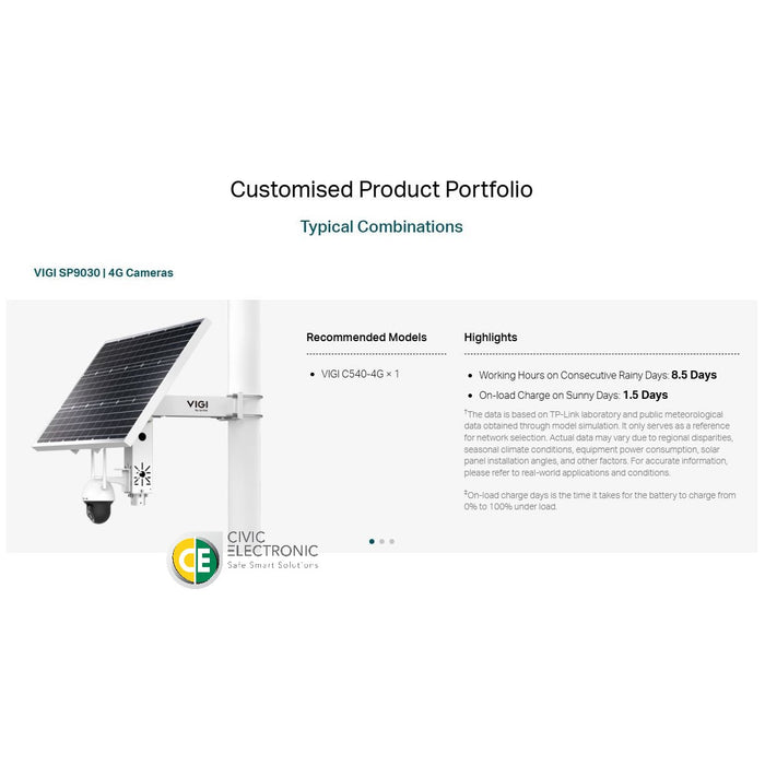 TP-Link VIGI SP9030 VIGI Intelligent Solar Power Supply System - Civic Electronic