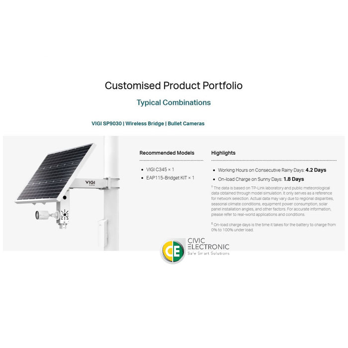 TP-Link VIGI SP9030 VIGI Intelligent Solar Power Supply System - Civic Electronic
