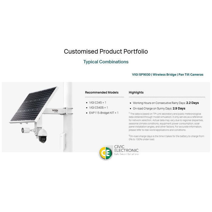 TP-Link VIGI SP9030 VIGI Intelligent Solar Power Supply System - Civic Electronic