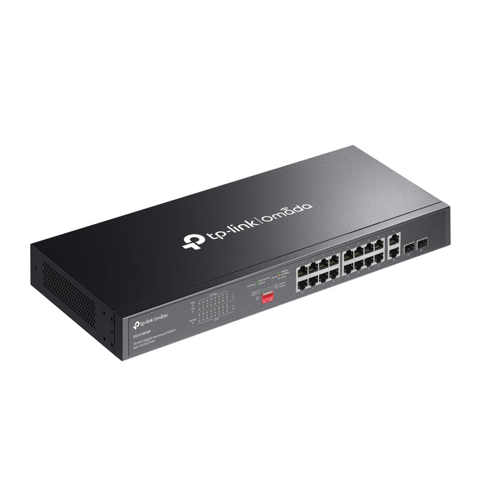 TP-Link Omada DS1018GMP 18-Port Gigabit Rackmount Switch with 16-Port PoE+2 SFP - Civic Electronic