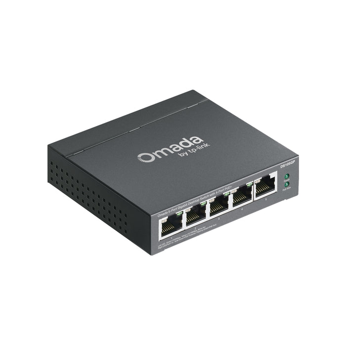 TP-Link Omada DS105GP 5-Port Gigabit Unmanaged Desktop Switch with 4-Port PoE - Civic Electronic