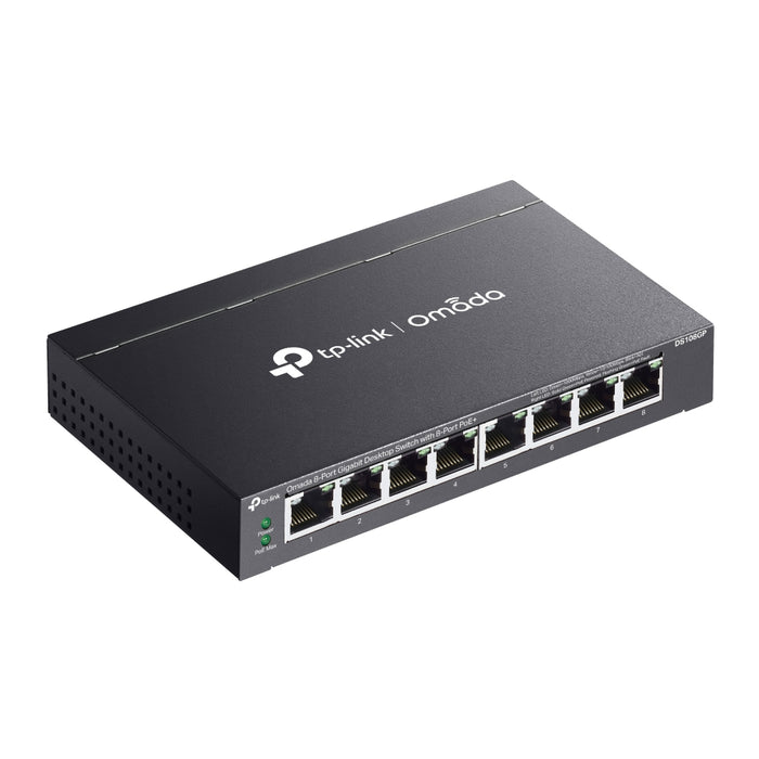 TP-Link Omada DS108GP 8-Port Gigabit Desktop Switch with 8-Port PoE - Civic Electronic