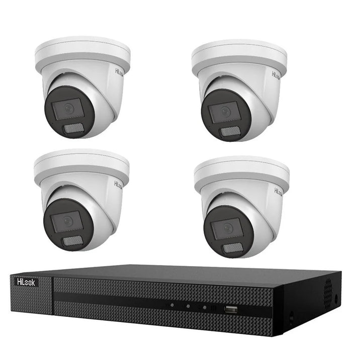 Hikvision Hilook 6MP 1 x T269, 3 x T262 4 Camera Kit - All in one Camera Active Colour Deterrence - Civic Electronic