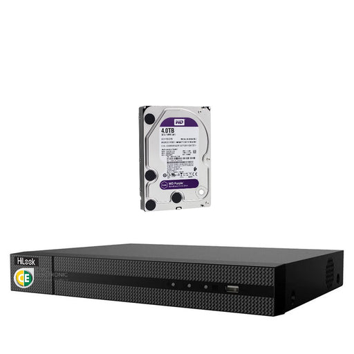 Hikvision HiLook NVR-108MH-C/8P D series 8CH PoE 4K NVR + 4TB HDD - Civic Electronic