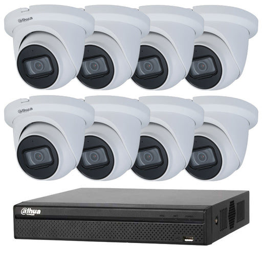 Dahua 6MP 8CH CCTV Kit: 8 x IP Eyeball WizSense Cameras + 8CH 16MP Ultra 4K AI NVR (Copy) - Civic Electronic