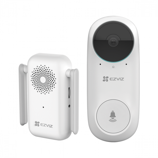 Ezviz DB2C WiFi Battery Doorbell with Indoor Chime and 2MP AI Human Detection - Civic Electronic