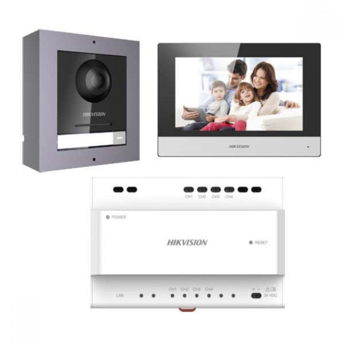 Hikvision 2 Wire IP Video Intercom Kit, DS-KIS702-P