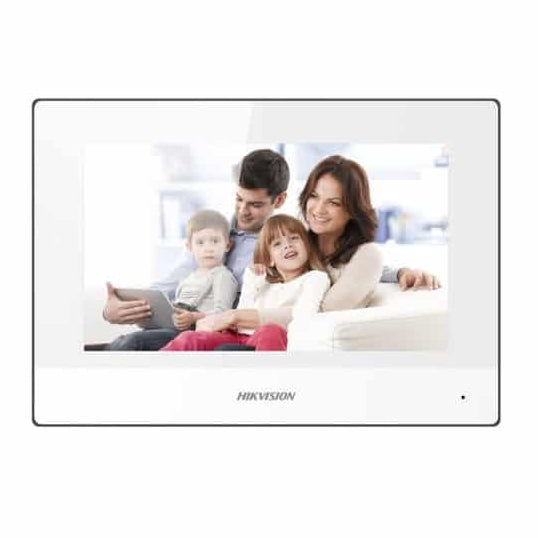 Hikvision DS-KH6320-WTE1 Gen2 Video Intercom 7-Inch Touch Screen Indoor Room Station white (with wifi) White - Civic Electronic