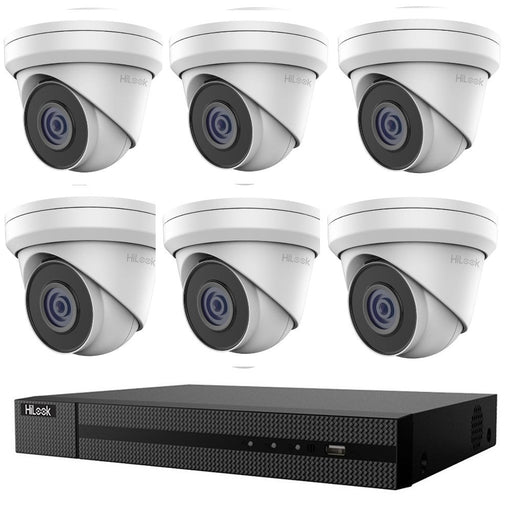 Hikvision HiLook 8MP 4K 8CH CCTV Kit: 6 x IP Turret Cameras + 8CH NVR - Civic Electronic